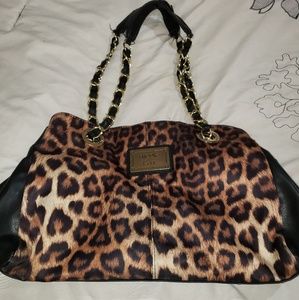 Nicole Miller cheetah print shoulder bag
